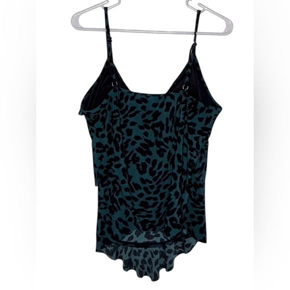 Magicsuit Wild Child Rita Tankini Swim Top Teal Black Leopard Womens Size US 14 - Picture 2 of 9